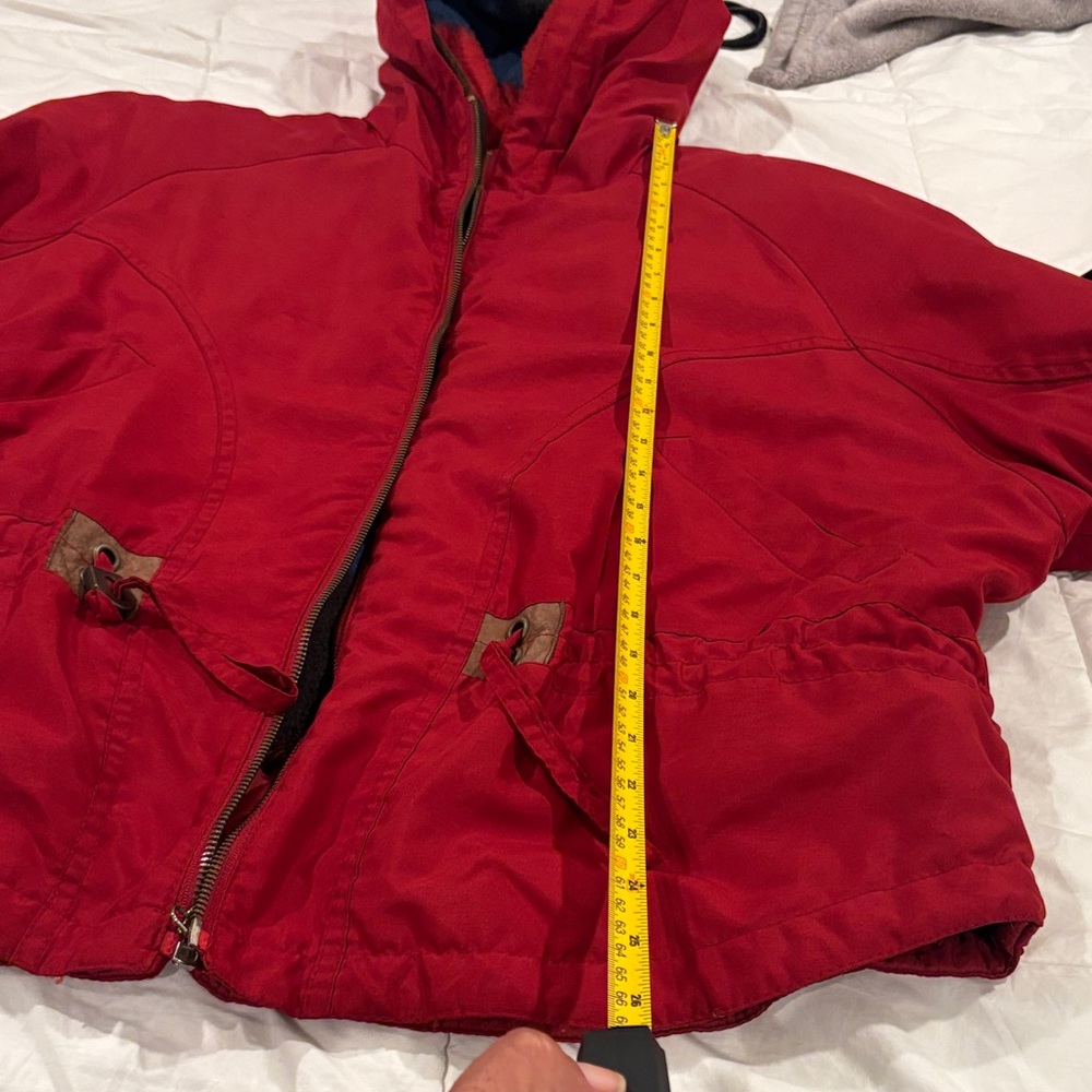 Y2K Express Red and Gray Hooded Jacket - Picture 14 of 15